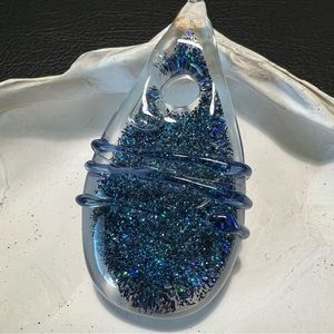 Glitter Filled Glass Pendant